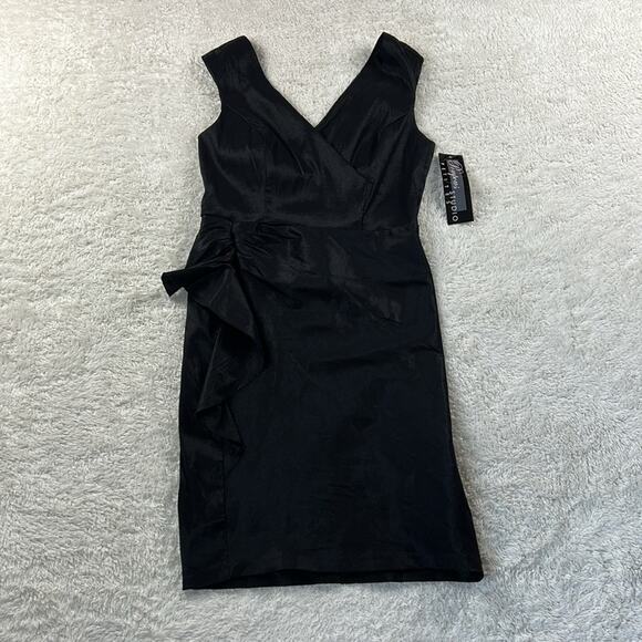 Pompous Studio Petites little black cocktail party sheath dress, 12p - Picture 3 of 10